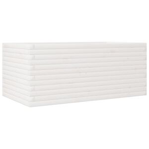 vidaXL Garden Planter White 110x60x46 cm Solid Wood Pine