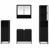 vidaXL Bathroom Furniture Set 4 pcs Black Oak Engineered Wood