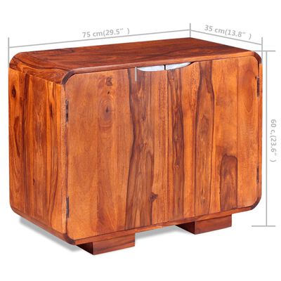 vidaXL Sideboard Solid Sheesham Wood 75x35x60 cm