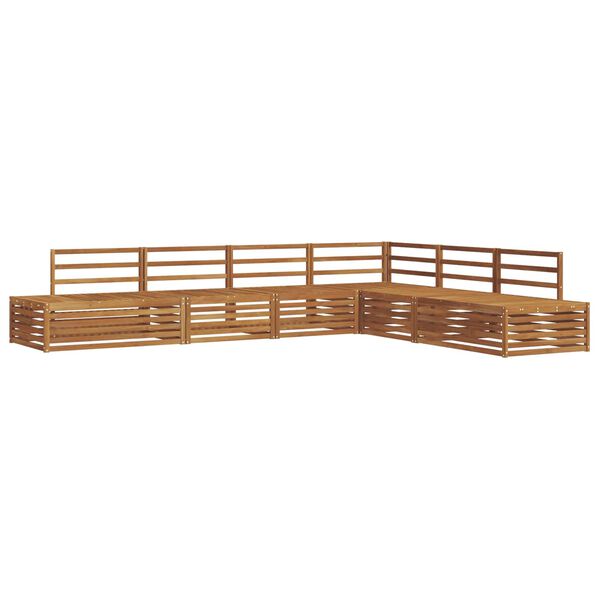 vidaXL Outdoor Sofa Set 6 Piece Natural Solid Acacia Wood