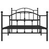 vidaXL Metal Bed Frame without Mattress with Footboard Black 100x190cm