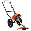 vidaXL Brush Cutter with Wheels Orange 52 cc 1.45 kW