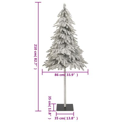 vidaXL Artificial Christmas Tree 300 LEDs & Flocked Snow 210 cm