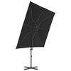 vidaXL Cantilever Garden Parasol with Steel Pole Black 250x250 cm