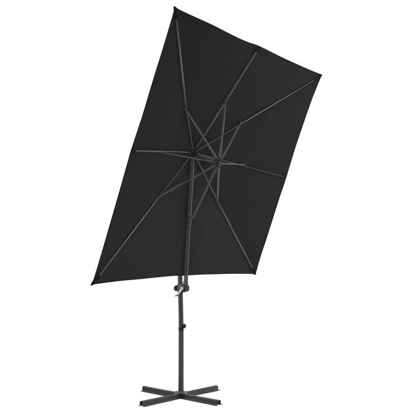 vidaXL Cantilever Garden Parasol with Steel Pole Black 250x250 cm