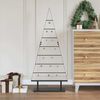 vidaXL Metal Christmas Tree with Stand Black 125 cm Steel