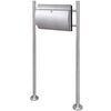 vidaXL Mailbox | Silver | Stainless Steel | Medium | Mailbox | Rectangular