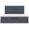 vidaXL Ottoman Bed with Mattresses Dark Grey 180x200cm Velvet
