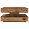vidaXL Coffee Table 360-Degree Rotatable Old Wood 70x70x34.5 cm