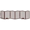 vidaXL Dog Gate with Door Foldable 6 Panels Brown Oak 300 cm Poplar Wood
