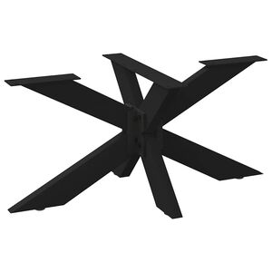 vidaXL Coffee Table Leg Spider Shape Black 98x58x(42-43) cm Steel