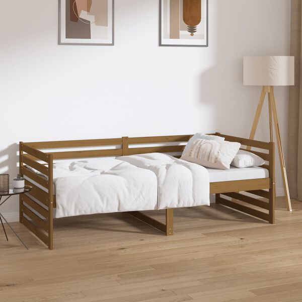 vidaXL Day Bed without Mattress Honey Brown 90x190cm Solid Wood Pine