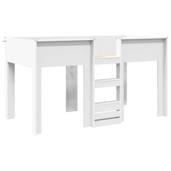 vidaXL Bunk Bed for Kids White 100 x 200 cm Engineered wood