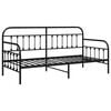 vidaXL Daybed Frame with Headboard Black 100 x 200 cm Steel