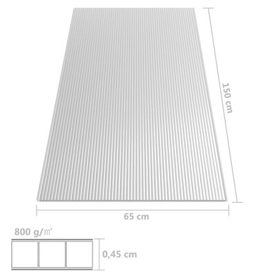 vidaXL Polycarbonate Sheets 2 pcs 4.5 mm 150x65 cm