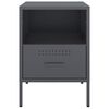vidaXL Bedside Cabinet Anthracite 36x39x50.5 cm Steel