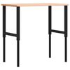 vidaXL Workbench 100x60x(71.5-98) cm Solid Wood Beech Rectangular