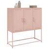 vidaXL Highboard Pink 100.5x39x107 cm Steel