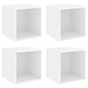 vidaXL Wall Cabinets 4 pcs White 37x37x37 cm Engineered Wood