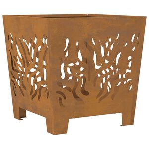 vidaXL Fire Pit Brown 40 x 40 x 40 cm Steel