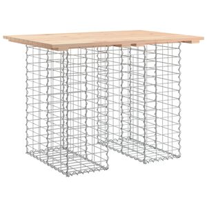 vidaXL Garden Table Gabion Design 100x70x72 cm Solid Wood Pine