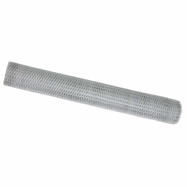 vidaXL Hexagon Fence Silver 1.4 x 25 m Galvanised steel