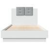 vidaXL Bed Frame with LED without Mattress White 75x190 cm Small Single