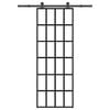 vidaXL Sliding Door with Hardware Set 76x205 cm ESG Glass&Aluminium