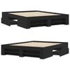 vidaXL Bed Frame without Mattress Black 150x200 cm King Size Engineered Wood