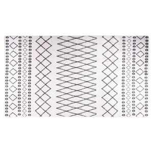 vidaXL Rug Washable 190x300 cm Black and White Anti Slip