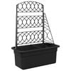 vidaXL Planter Trellis Anthracite 58 x 29 x 78 cm PP