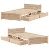 vidaXL Bed Frame without Mattress 100x200 cm Solid Wood Pine