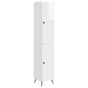 vidaXL Cabinet Set 2 pcs High Gloss White Engineered Wood