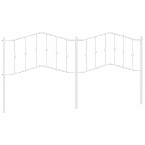 vidaXL Metal Headboard White 193 cm