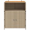 vidaXL Cabinet Beige 70 x 50 x 87 cm Polyester and Roly Ratten