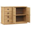 vidaXL Sideboard with Drawers VIGO 113x40x75 cm Solid Wood Pine