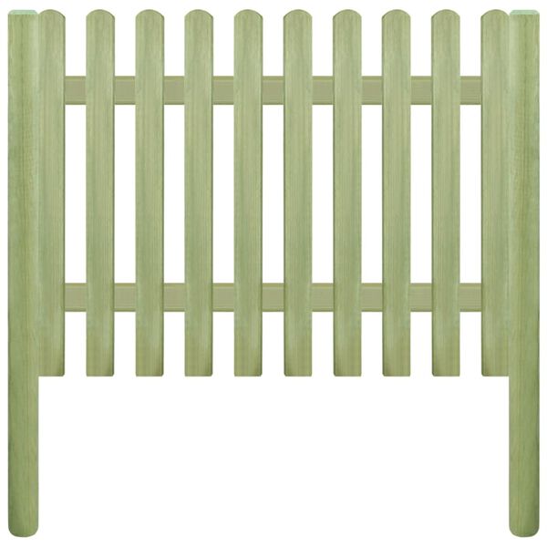 vidaXL Picket Fence Impregnated Pinewood 5.1 m 120 cm 6/9cm