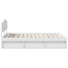 vidaXL Bed Frame with Headboard White 140 x 190 cm Solid Pine Wood