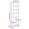 vidaXL Shoe Cabinet Artisan Oak 28x27x102 cm Engineered Wood
