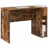 vidaXL Desk Smoked Oak 109 x 50 x 78 cm Engineered Wood