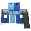 vidaXL Kids'Loft Bed Frame Black and Blue 99.5 x 200 cm Metal