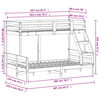 vidaXL Bunk Bed without Mattress 90x200/120x200 cm White Solid Wood
