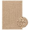 vidaXL Rug ZIZUR 160x230 cm Jute Look Indoor and Outdoor