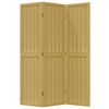 vidaXL Room Divider 3 Panels Brown Solid Wood Paulownia