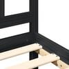 vidaXL Bed Frame without Mattress Black Small Single Solid Wood Pine