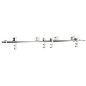 vidaXL Sliding Door Hardware Kit 200 cm Stainless Steel Silver