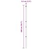 vidaXL Fence Post Other 26 pcs Grey 3.2 x 3.2 x 200 cm Steel