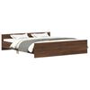 vidaXL Bed Frame without Mattress Brown Oak 180x200 cm Super King