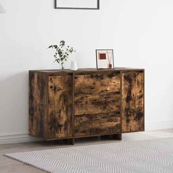 vidaXL Sideboard Smoked Oak 120 x 41 x 75 cm Engineered Wood