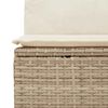 vidaXL Garden Bench with Cushion Beige Poly rattan